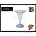 Replica modern cheap round glass coffee table with wire base for dining room